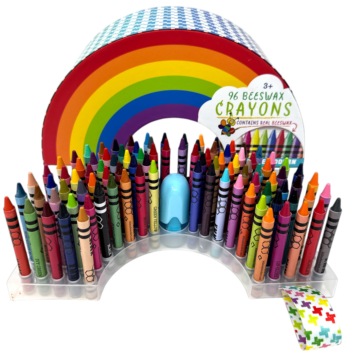 96 Count Crayons in Rainbow Storage Case
